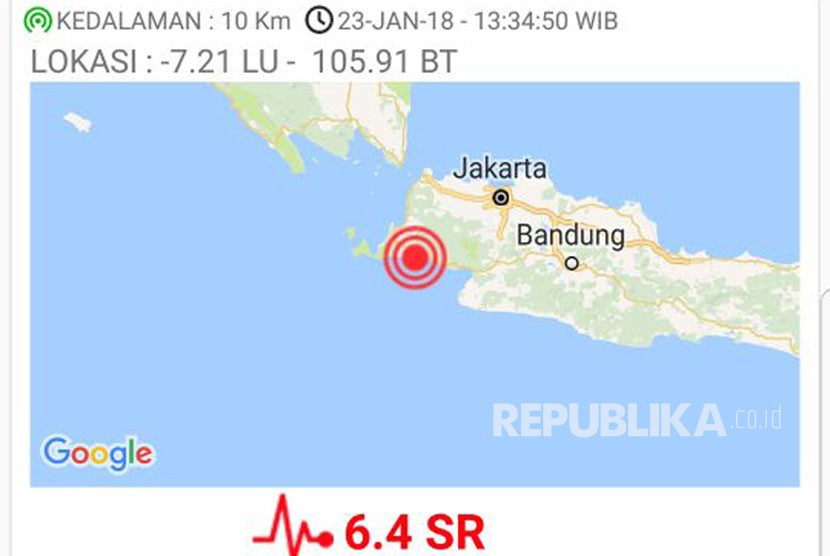 Jelang Jum'at, Gempa 5,2 SR Mengguncang Sukabumi