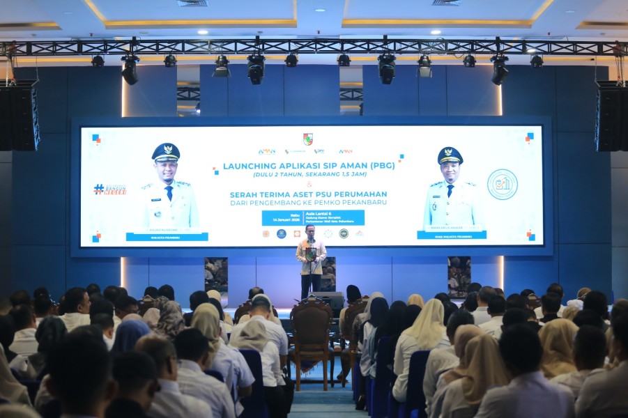 Wako Agung Nugroho Launching Aplikasi Sip Aman, Urus Izin Bangunan di Pekanbaru Kini Lebih Cepat