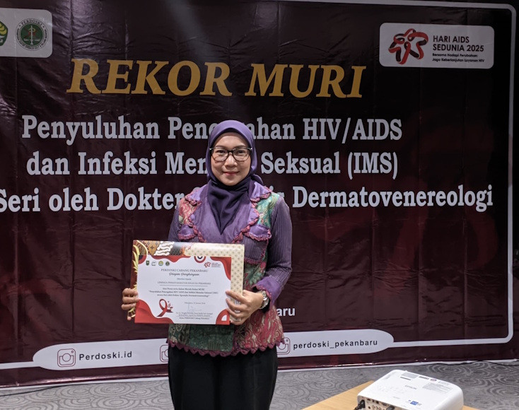 Lapas Kelas IIA Pekanbaru dan PERDOSKI Raih Rekor MURI Penyuluhan HIV/AIDS