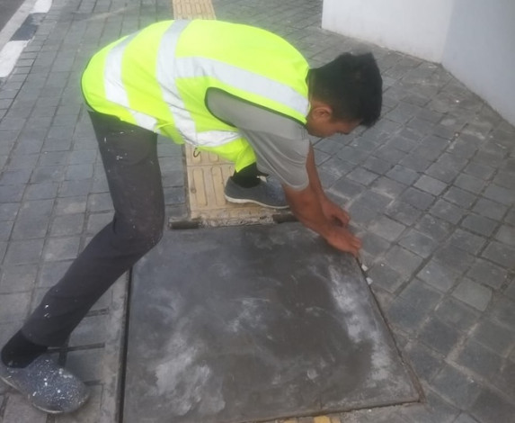 Penutup Gorong-Gorong Hilang di Jalan Tuanku Tambusai, Dishub Pekanbaru Langsung Ganti