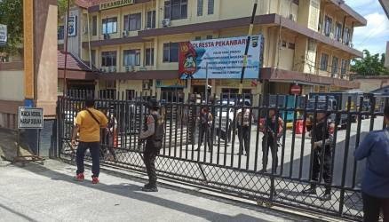 Jelang Nataru, Polresta Pekanbaru Tingkatkan Keamanan di Objek Vital