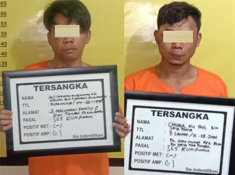 Jambret Handphone di Halte Bus TMP, Dua Pelaku Babak Belur Dihajar Massa