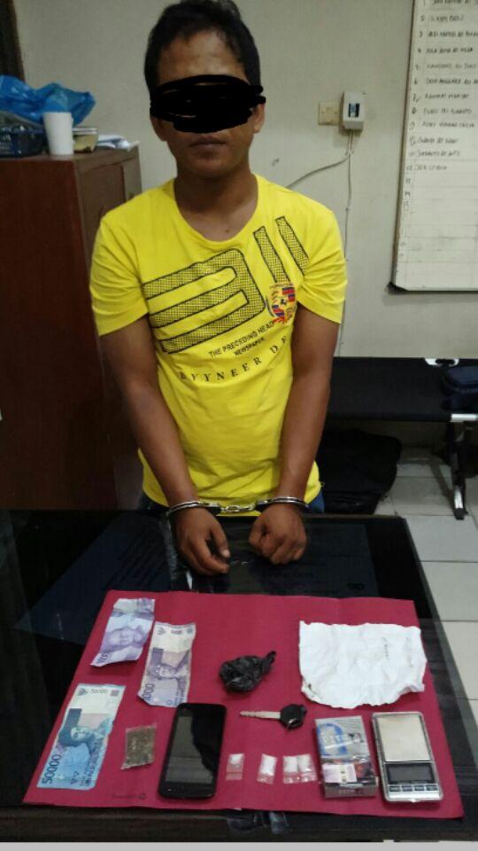 Pengedar Narkoba Asal Rumbio Jaya Ditangkap Polisi di Desa Pulau Lawas. Bangkinang
