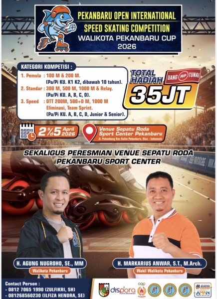 Spektakuler! 560 Atlet Sepatu Roda Siap Bertarung di Pekanbaru Open International 2026