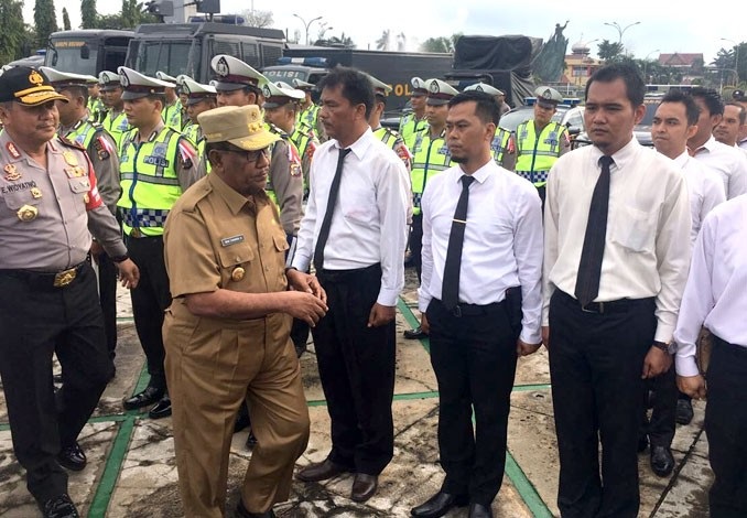 Jelang Pilkada Serentak 2018, Polda Riau Gelar Pasukan Operasi Mantap Praja Muara Takus 2018
