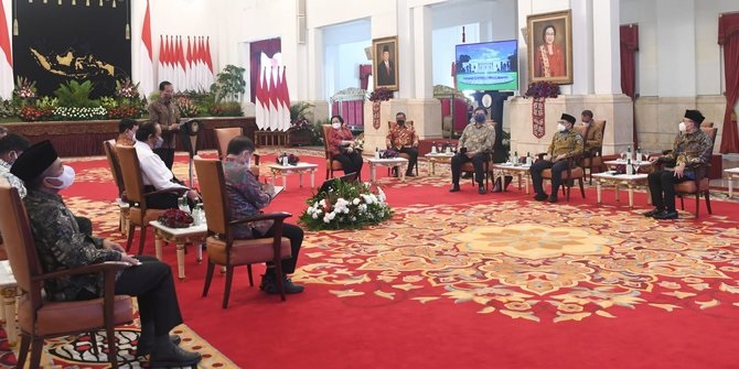 Di Depan Ketum Parpol, Jokowi Klaim Indeks Kepercayaan Publik ke Pemerintah Naik