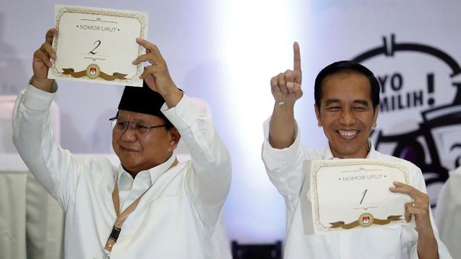 Jokowi-Ma'ruf Nomor 1, Prabowo-Sandi Nomor 2