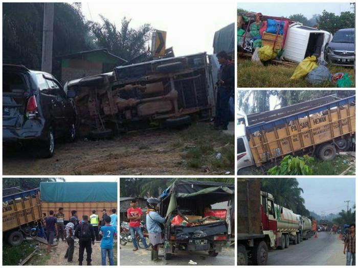 Sudah Sering Terjadi, Kecelakaan Beruntun Kali ini Libatkan 7 Kendaraan di Jembatan Air Godang Duri