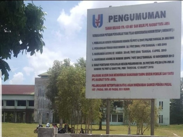 Gubernur Syamsuar Pilih Serahkan Lahan Unri ke PT Hasrat Tata Jaya