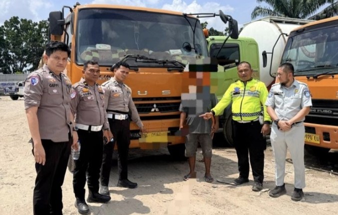 Satlantas Polres Kampar Tangkap Sopir Truk Tabrak Lari, IRT Tewas di Jalan Pekanbaru–Bangkinang