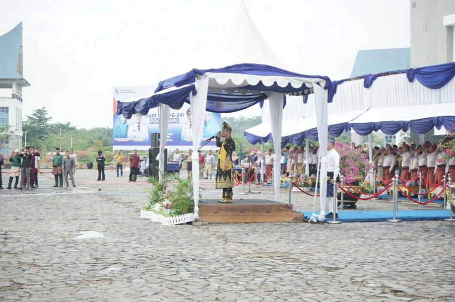 Wako Agung Nugroho Pimpin Upacara HUT ke-241 Pekanbaru, Ajak ASN Fokus Layani Rakyat