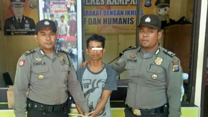 Pukul Anggota Polisi, Warga Perhentian Raja Kampar Ditangkap di Jalan Raya Pekanbaru-Taluk Kuantan