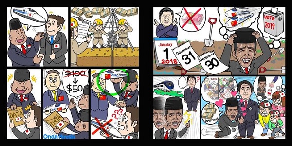 Sindir Jokowi 'mengemis' kereta cepat, komikus Jepang minta maaf
