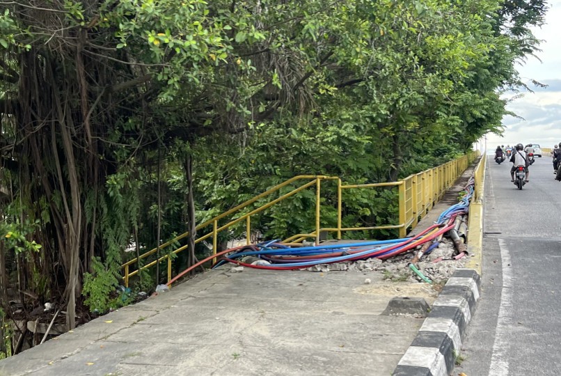 PUPR-PKPP Riau Mulai Rakitan Baja untuk Pemindahan Kabel di Bawah Jembatan Siak I