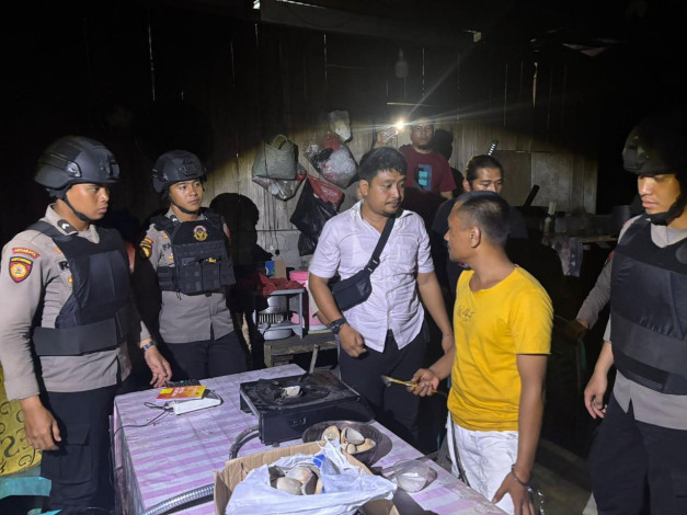 Tambang Tanpa Izin di Kuansing Digerebek, Polisi Amankan Dua Pelaku dan Barang Bukti