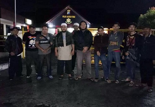 Terduga Pengujar Kebencian Terhadap Habib Riziq Dantarkan ke Polda Riau Subuh Tadi