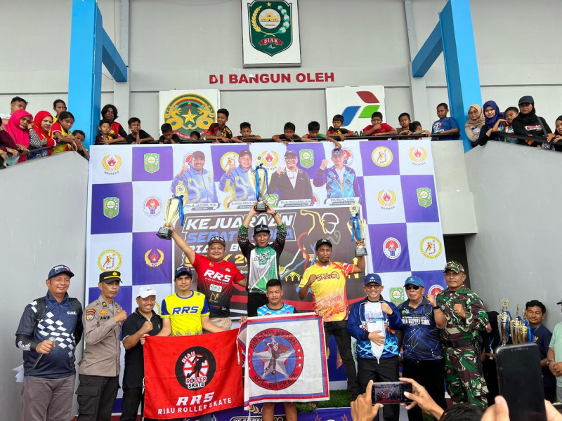 Riau Roller Skate Juara Umum 2 di Kejuaraan Sepatu Roda Bupati Siak 2023