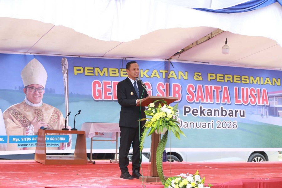 Wali Kota Pekanbaru Apresiasi Pembangunan SLB Santa Lusia Senilai Rp12 Miliar