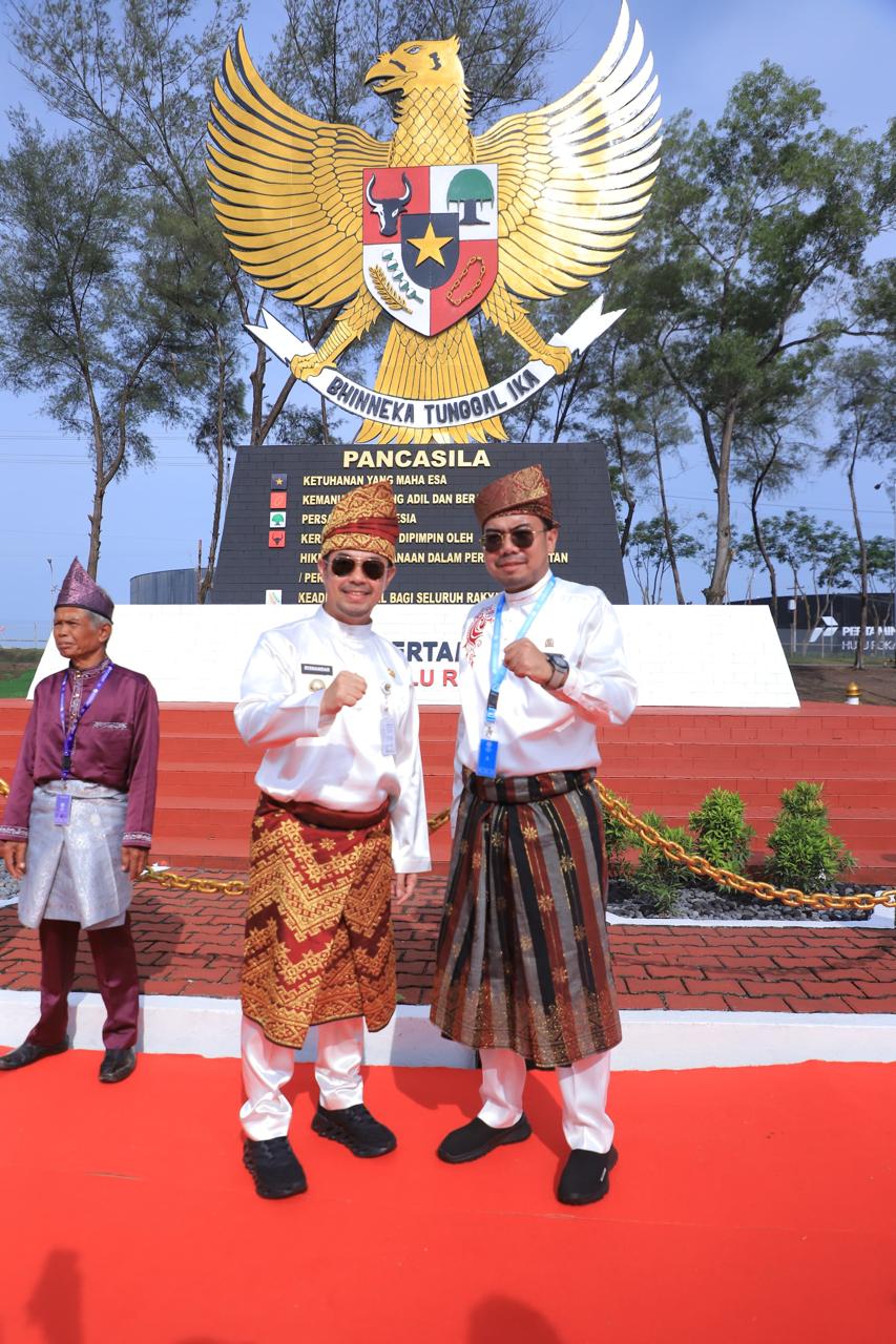 Pj Walikota dan Wakil Ketua DPRD Pekanbaru Hadir di Upacara Pancasila 2024 di Blok Rokan