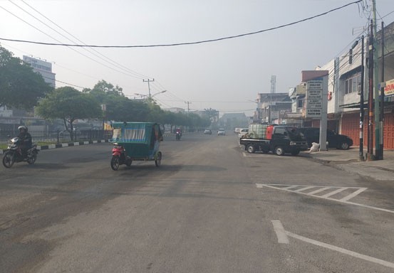 Dumai Mulai Diselimuti Asap, Jarak Pandang Menurun