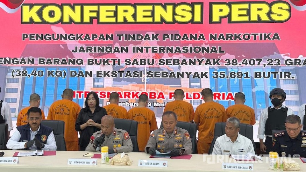 38,4 Kg Sabu dan 35.600 Ekstasi Disita, 7 Tersangka Jaringan Internasional Ditangkap
