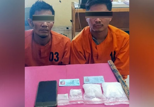 Polres Pelalawan Berhasil Bekuk Pengedar 3 Kg Ganja dan Sabu