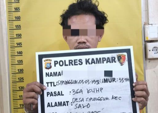 Pelaku Pencurian HP yang Viral di Bangkinang Ditangkap Polres Kampar