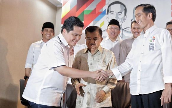 Jokowi Umumkan Erick Thohir Jadi Ketua Tim Kampanye