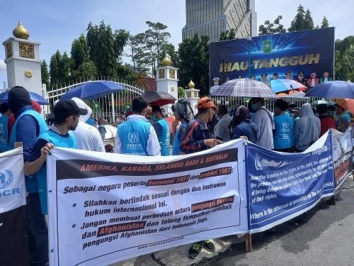 Hidup 10 Tahun di Indonesia Karena Tak Ada Kepastian, Ratusan Imigran Afghanistan kembali Unjuk Rasa