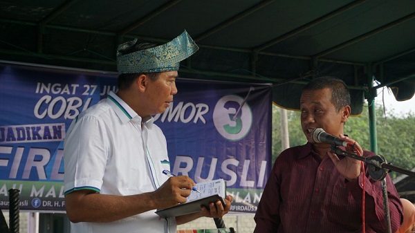 Firdaus Ingin Jadi Gubernur yang Pro Pembangunan Kabupaten Kota di Riau