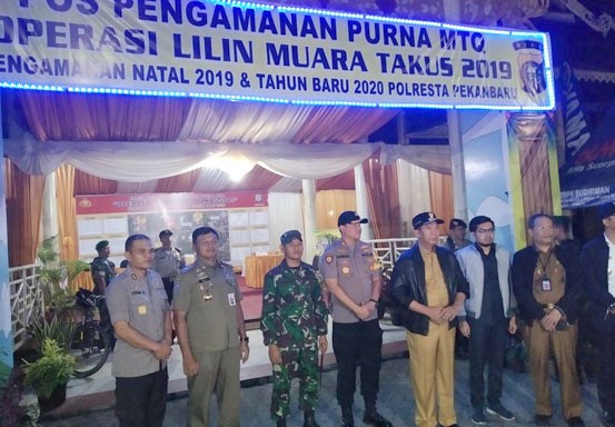 Jelang Malam Tahun Baru di Pekanbaru, 250 Personel Gabungan Gelar Patroli