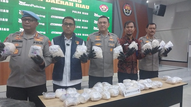 Polda Riau Bongkar Sindikat Heroin Jaringan Internasional, 22,7 Kg Disita di Bengkalis