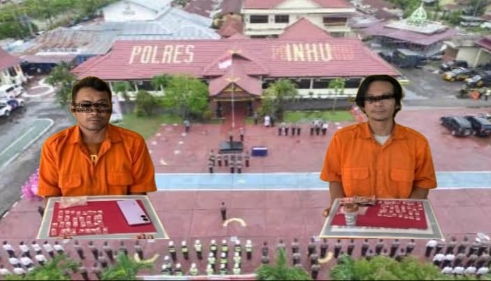 Dua Pelaku Jaringan Narkoba Diciduk di Desa Anak Talang, Inhu
