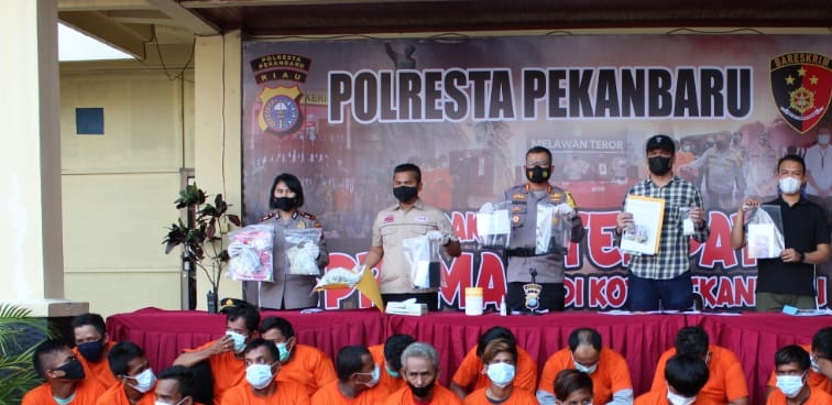 Berantas Premanisme, 79 Orang Diringkus Polresta Pekanbaru