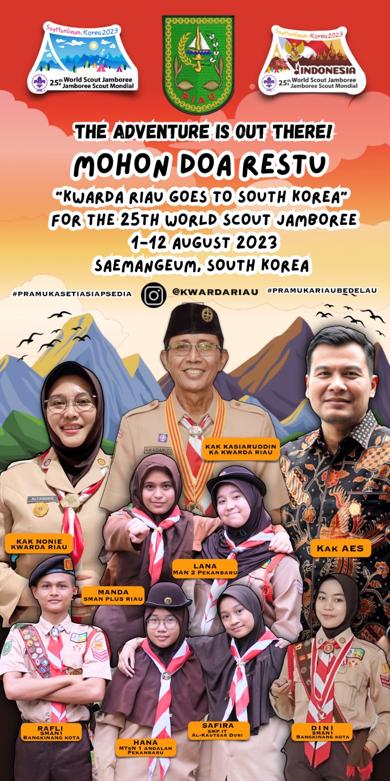 Arif Eka Saputra Dukung Jambore Dunia di Korea Selatan