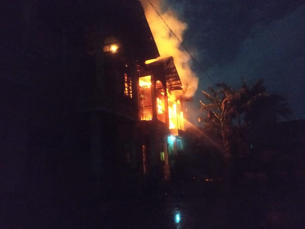 5 Rumah Permanen di Jalan Patimura Pekanbaru Terbakar Diamuk Sijago Merah