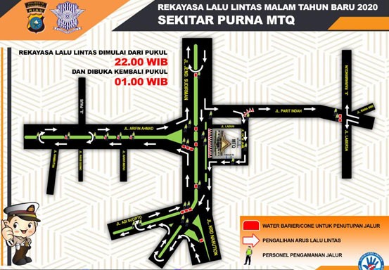 Satlantas Rekayasa Lalu Lintas Malam Tahun Baru di Pekanbaru, Ini Jalurnya