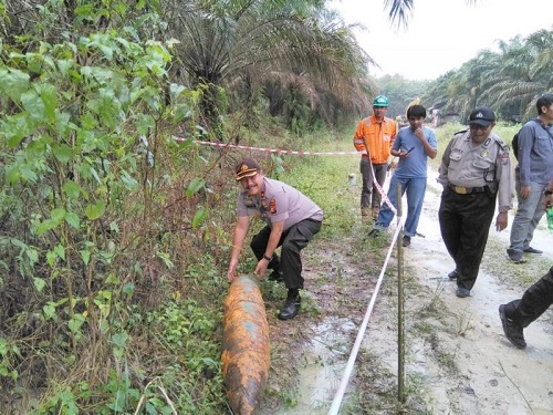 Benda Diduga Mortir Ditemukan di Tenayan Raya