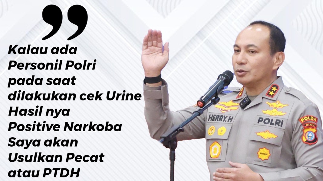 Kapolda Riau Tindak Tegas Polisi yang Terlibat Narkoba: Langsung Dipecat