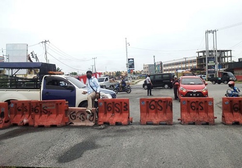 Ditutup, Warga yang Bekerja di Jalan Sudirman dan HR Subrantas Harus Tunjukkan ID Card