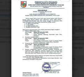 Seleksi Calon Direktur RSUD Madani Pekanbaru Masuki Tahap Psikotes dan Makalah