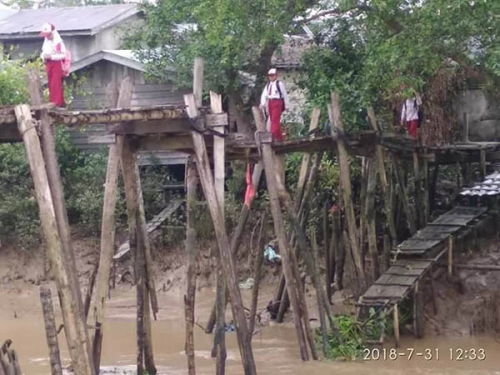 Saat Pemprov Riau Biayai Gedung Polda dan Kejati Rp266 Miliar, Anak-anak di Inhil Harus Pertaruhkan 