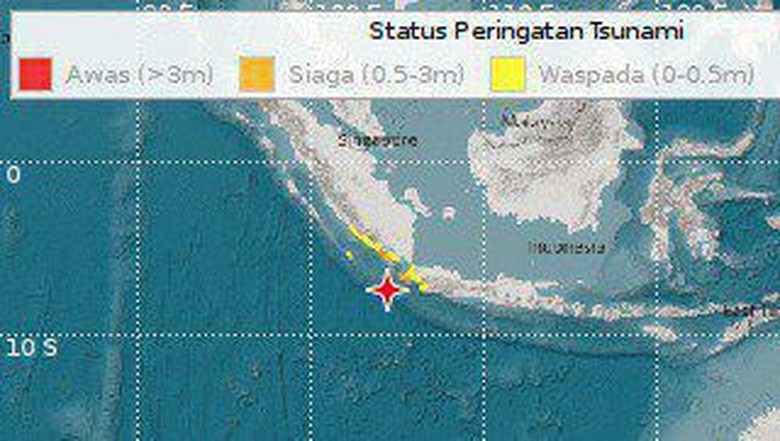 BNPB: 5 Orang Meninggal Dunia Dampak Gempa M 6,9 di Banten