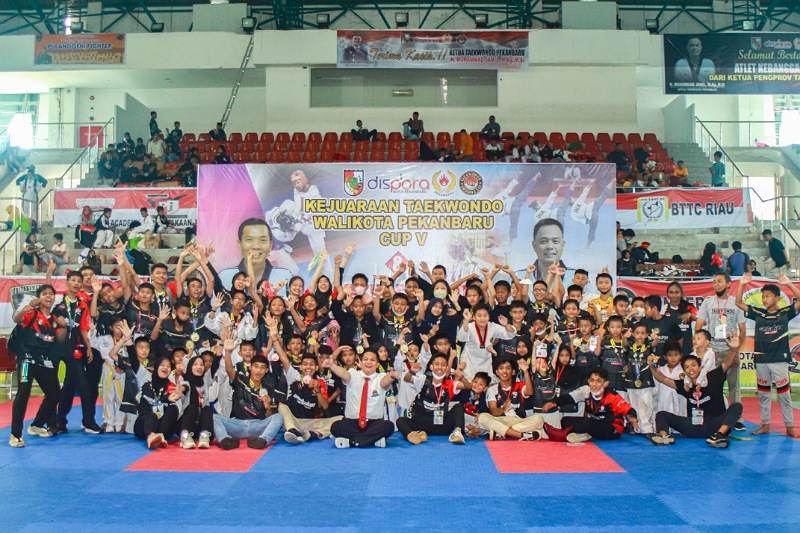 Tim Andalan dan Pelatcab Jawara, Kejuaraan Taekwondo Walikota Pekanbaru Cup V 2022