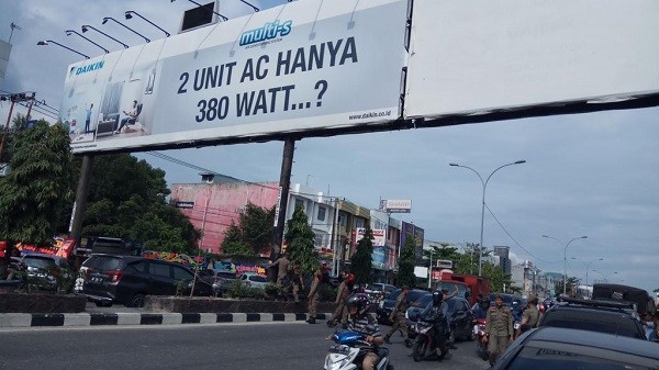 Beri Kesempatan kepada Pemilik, Tim Yustisi Pekanbaru Hanya Segel Bando