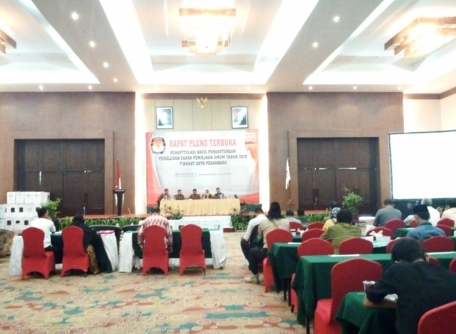 KPU Pekanbaru Rapat Pleno Terbuka Di Hotel Arya Duta Hari ini