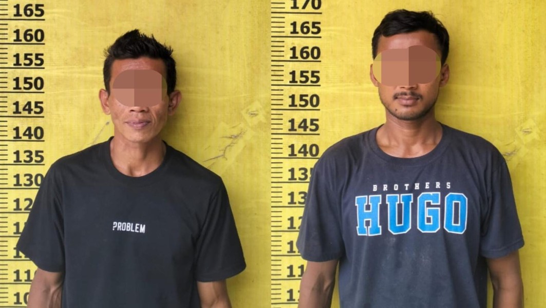 Kedapatan Curi Sawit di Pelalawan, Dua Pria Ditangkap Warga dan Diserahkan ke Polisi
