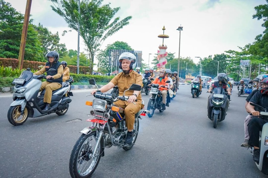 Menuju Kota Hijau, Taman Jalan Sudirman Pekanbaru Ditata Ulang