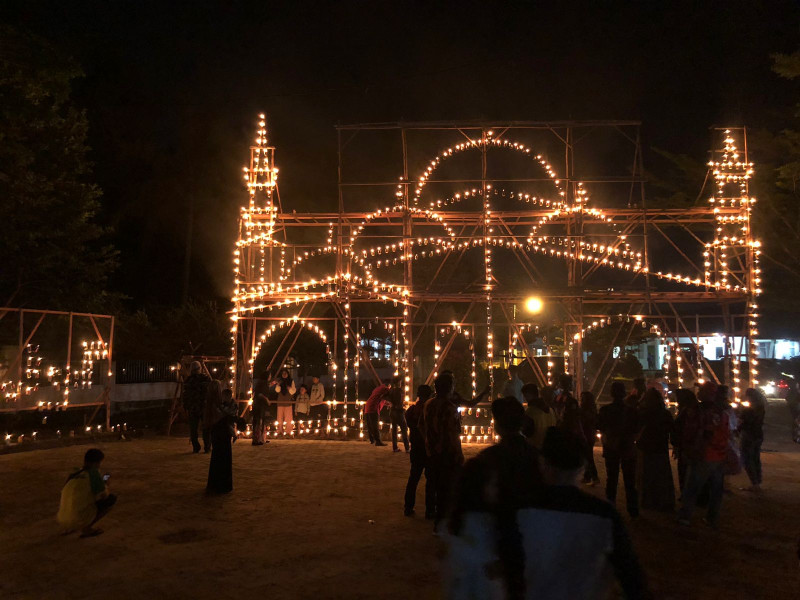 Mewah... Festival Lampu Colok di Kulim, Berhasil Memukau Mata Pengunjung